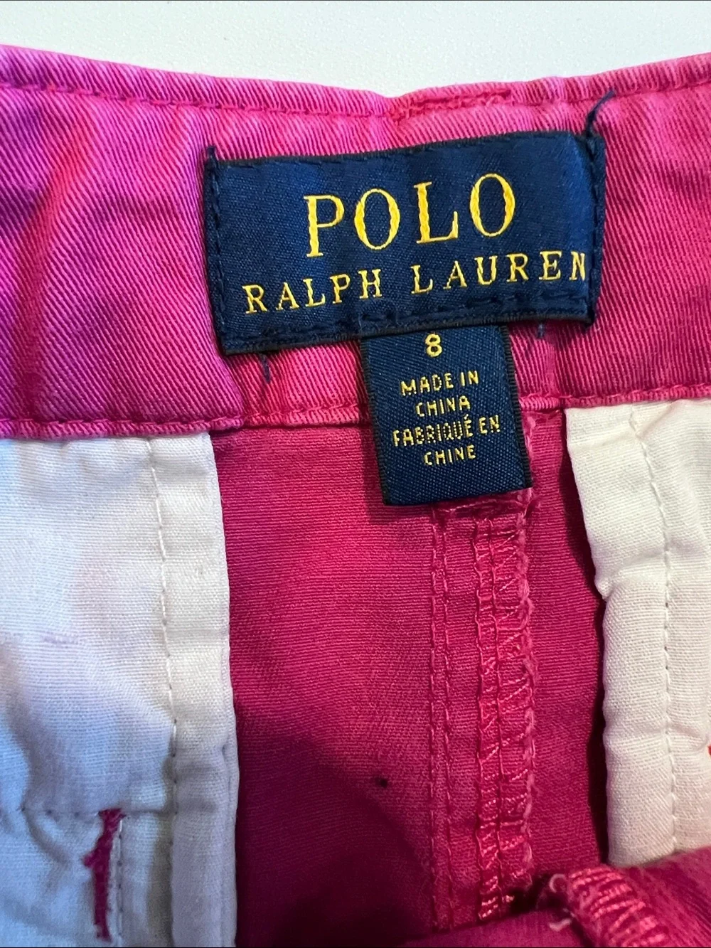 Girls Ralph Lauren - magenta and navy Embroidered Polo Mini Skirt, 8